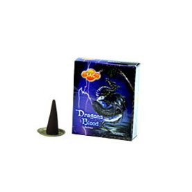 SAC Dragons Blood Cones Incense - 4 Packs, 10 Cones per Pack