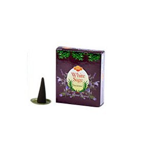 SAC White SAge Cones Incense - 4 Packs, 10 Cones per Pack