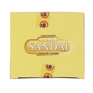 Super Sandal Cone Incense - 4 Packs, 12 Cones per Pack