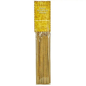 Auroshikha Natural Sandalwood on Stick - 5 Packs, 10 Sticks per Pack