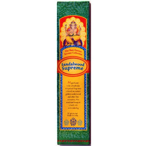 Incense Sandalwood Supreme - 30 Gram Box - Sold in Quantities of 4 Boxes