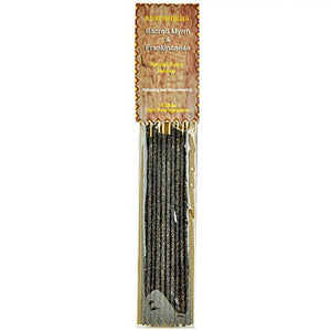 Auroshikha Sacred Myrrh & Frankincense Natural Resin on Stick - 5 Packs, 10 Sticks per Pack