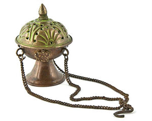 Tibetan Hanging Censer Burner Antique - 3.5"H