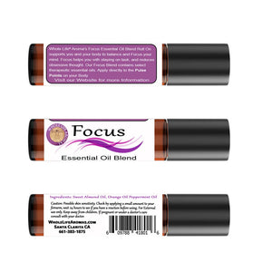 Focus Essential Oil Rollon Blend – 10ml | Energy Balancing | Pre-Diluted 