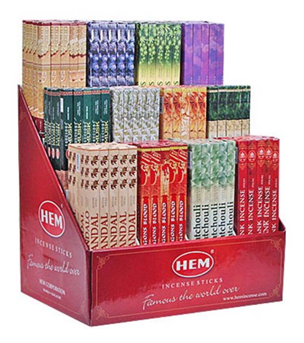 8 Sticks Hem Square Incense Display Set - 300 Packs