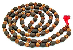 Rudraksha with Lotus Seed Prayer Mala - 8mm