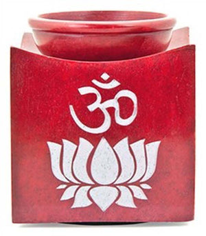 *Om Symbol on Lotus Aroma Lamp - 3"x3"x3.5"
