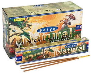 Satya Natural Incense - 15 Gram Pack (12 Packs Per Box)