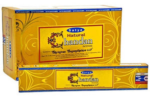 Satya Natural Chandan (Sandalwood) Incense - 15 Gram Pack (12 Packs Per Box)
