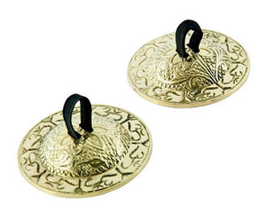 Om Symbol Finger Cymbal Brass - 2.25"D