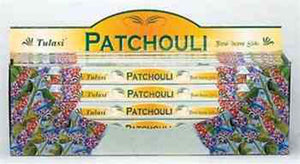 Tulasi Patchouli Incense - 8 Sticks Pack (25 Packs Per Box)
