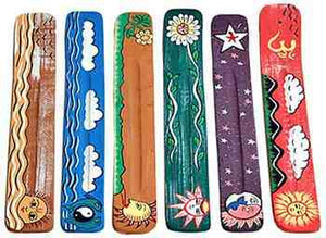 Celestial Wooden Incense Burner - 10"L (6 pieces)
