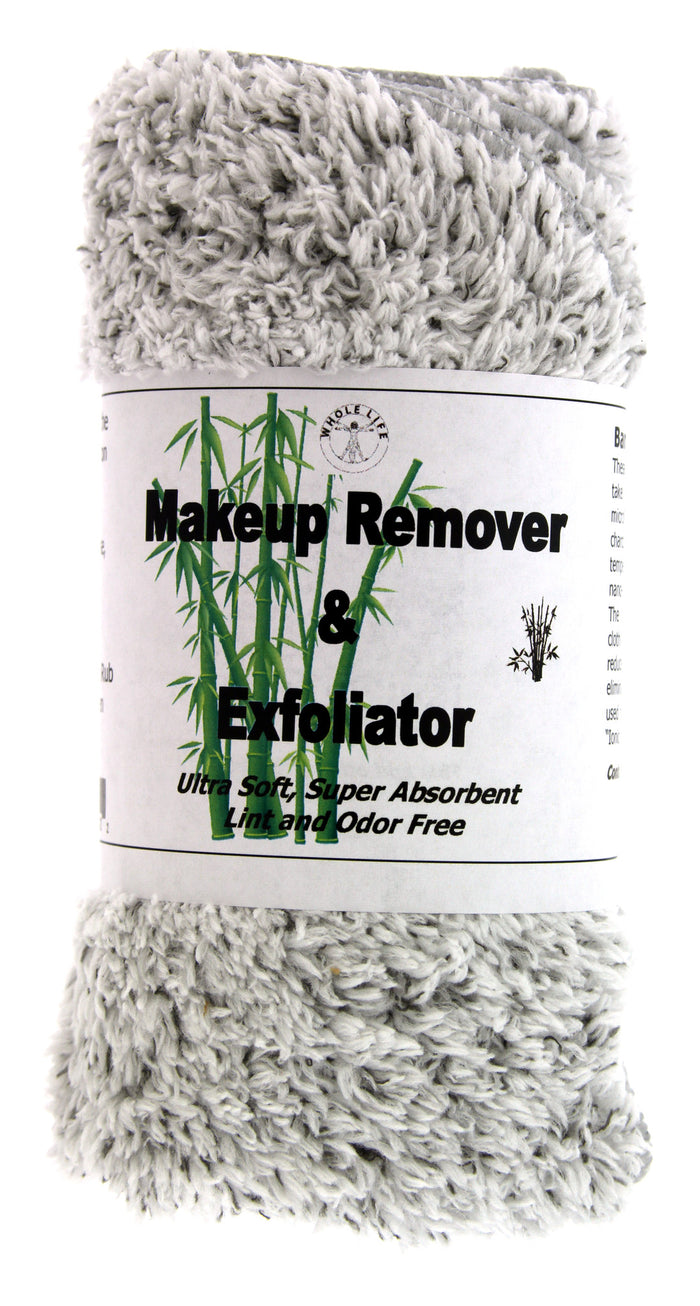 Makeup Remover and Exfoliator Bamboo Charcoal Cloth (1) Large and (3) Travel Size