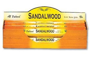 Tulasi Sandalwood Incense - 20 Sticks Pack (6 Packs Per Box)