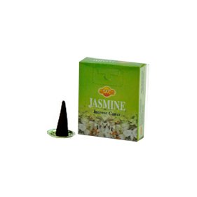 SAC Jasmine Cones Incense - 4 Packs, 10 Cones per Pack