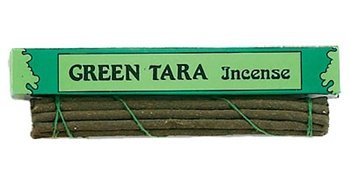 Green Tara Tibetan Incense, 5.5" Length - 3 Packs, 14 Sticks Per Pack