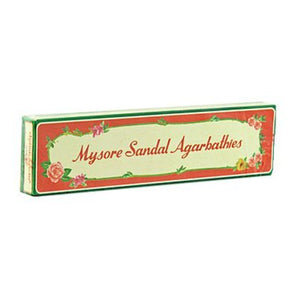 Mysore Sandal Incense - 6 Packs, 20 Sticks Per Pack