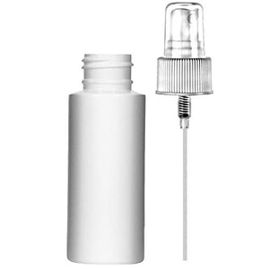 Bottles For DIY Projects - Spray or Pump Dispenser: 1 oz to 32 oz, White HDPE Plastic Bottles Refillable, Great for DIY Projects, Set of 12 Bottles