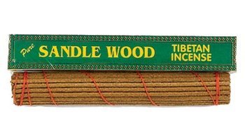 Pure Sandalwood Tibetan Incense, 8" Length - 3 Packs, 40 Sticks Per Pack