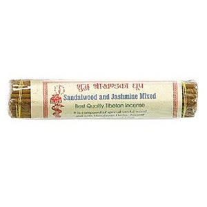Sandalwood & Jasmine Tibetan Incense, 6" Length - 3 Packs, 45 Sticks Per Pack