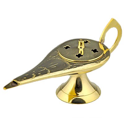 Brass Aladdin Lamp/Cone Burner 6 in Length