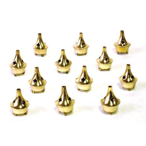 Incense Holder - Small Brass - 1 1/2 Tall - Sold as a Set of 6