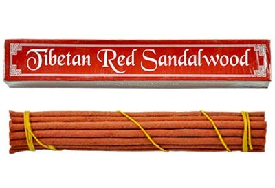 Tibetan Red Sandalwood Incense, 5.5" Length - 3 Packs, 19 Sticks Per Pack