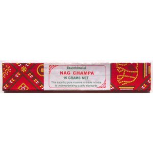 Shanthimalai Nag Champa - 15 Gram Red Box - Sold in Sets of 4 Boxes