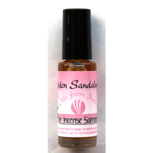 Golden Sandalwood Perfume Oil - Oils from India - 9.5ml - with applicator Wand - Sold Individually