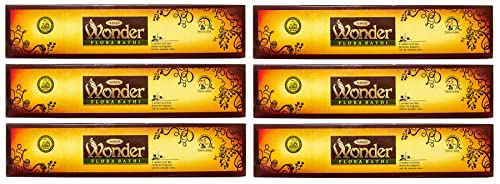 Nandi Wonder Flora Bathi Incense Sticks | 25 Grams per Box | Set of 6 Boxes | 150 Grams Total