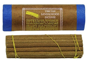 Tibetan Sandalwood Incense, 4.5" Length - 3 Packs, 30 Sticks Per Pack