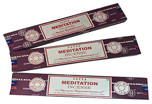 Satya Sai Baba Nag Champa- Meditation Incense Sticks Box - Pack of 12 (15 Gram Each)