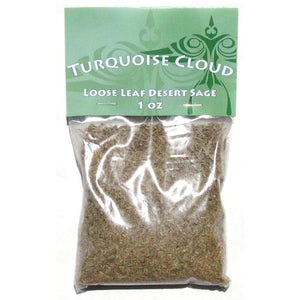 Incense Loose Leaf Desert Sage- 1 Ounce Package - Turquoise Cloud