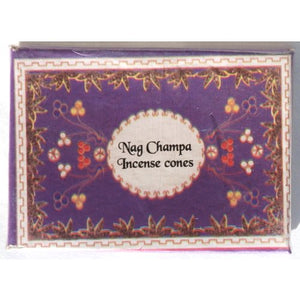 Nag Champa Flora Cones - 16 Cones per Box - Sold in Set of 4 Boxes