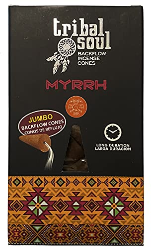 Tribal Soul Back Flow Incense Cones | 6 Boxes Each with 10 Jumbo Back Flow Cones | Total of 60 Cones