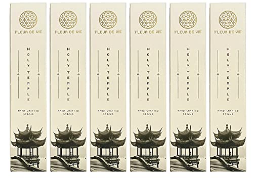 Fluer de Vie Holy Temple Incense | 6 Packages | Each 15gms Packs - 90 GMS Total
