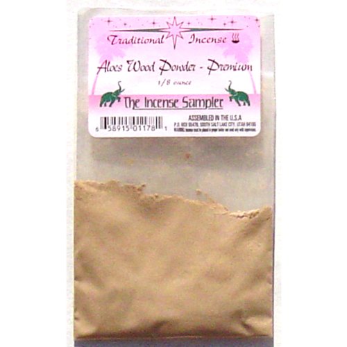 Aloes Wood Powder Premium Incense Packaged in 3"x5" Bags - Sold in Sets of 4 Packages