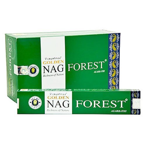 Golden Nag Forest Incense - 4 Packs, 15 Grams per Pack