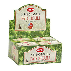Hem Precious Patchouli Cones Incense - 4 Packs, 10 Cones per Pack