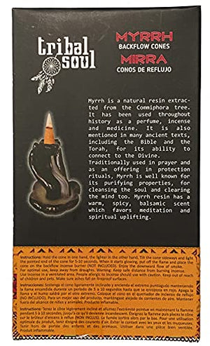 Tribal Soul Back Flow Incense Cones | 6 Boxes Each with 10 Jumbo Back Flow Cones | Total of 60 Cones
