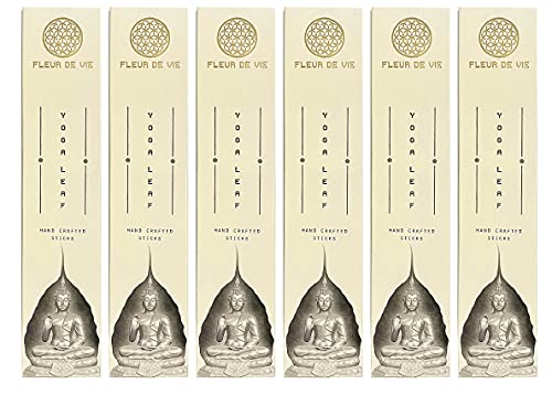 Fluer de Vie Yoga Leaf Incense | 6 Packages | Each 15gms Packs - 90 GMS Total