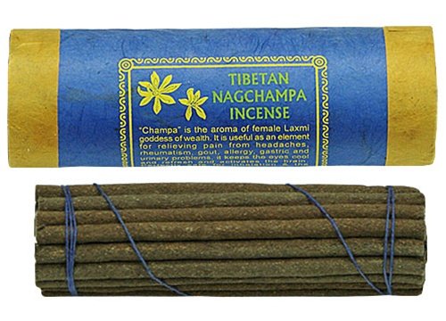 Tibetan Nagchampa Incense, 4.5" Length - 3 Packs, 30 Sticks Per Pack