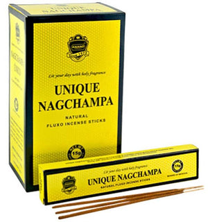 Unique Nag Champa Incense - 15 Gram Pack (12 Packs Per Box)