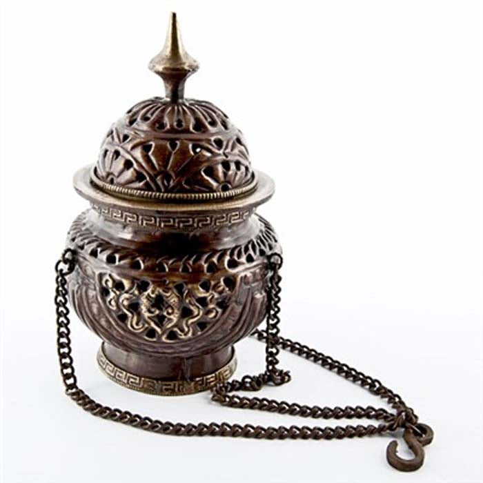 Tibetan Hanging Censer Burner Antique - 5.5"H