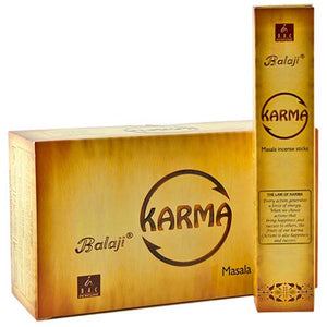 Balaji Karma Incense - 15 Gram Pack (12 Packs Per Box)