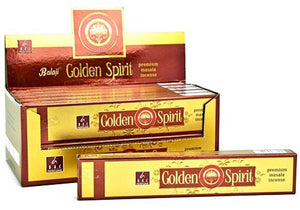 Balaji Golden Spirit Incense - 15 Gram Pack (12 Packs Per Box)