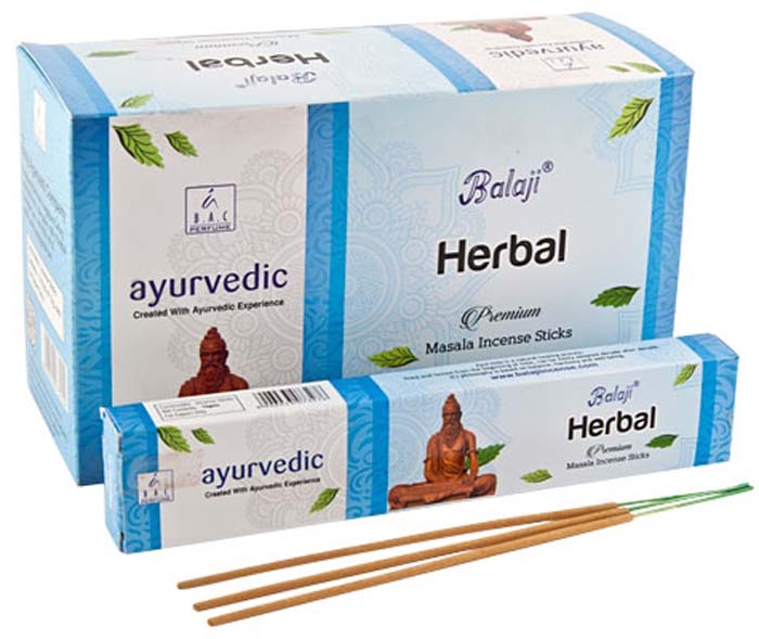 Balaji Herbal Incense - 15 Gram Pack (12 Packs Per Box)
