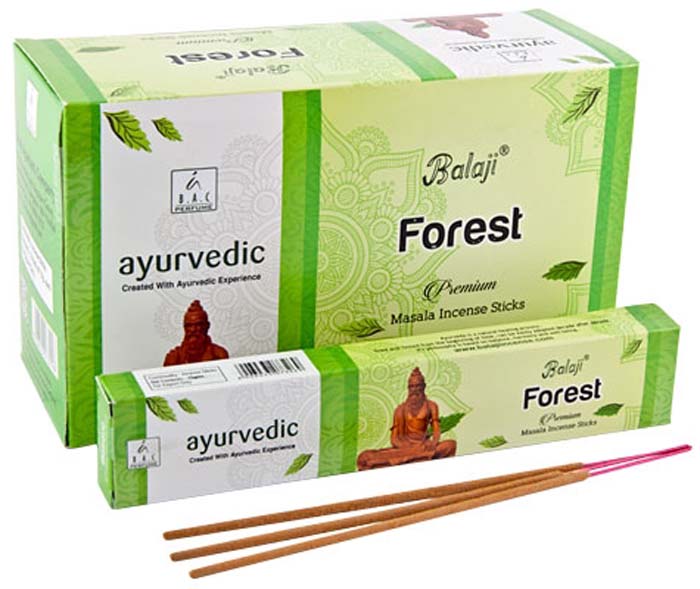 Balaji Forest Incense - 15 Gram Pack (12 Packs Per Box)