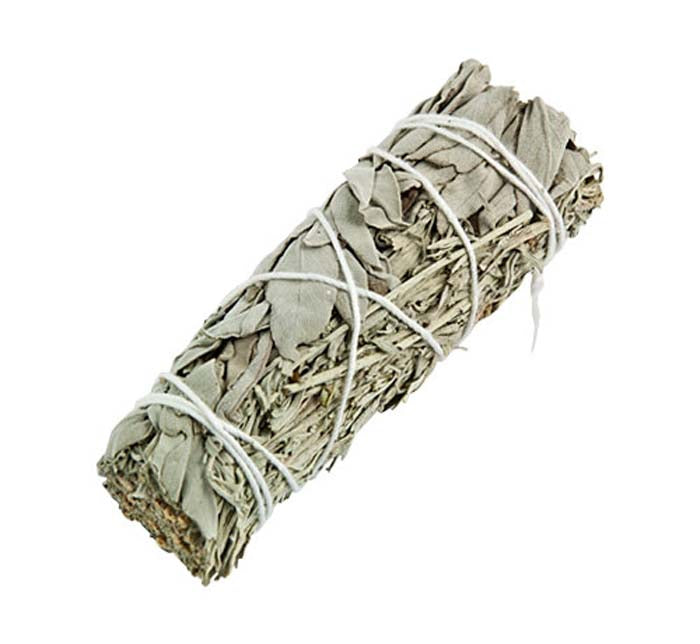 Blue Sage + White Sage Smudge Stick - 4"L