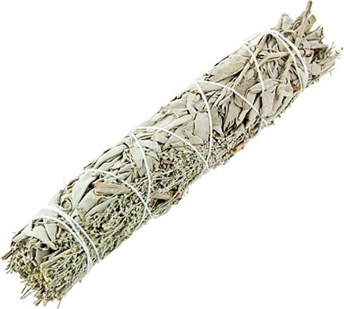 Blue Sage + White Sage Smudge Stick - 8"L